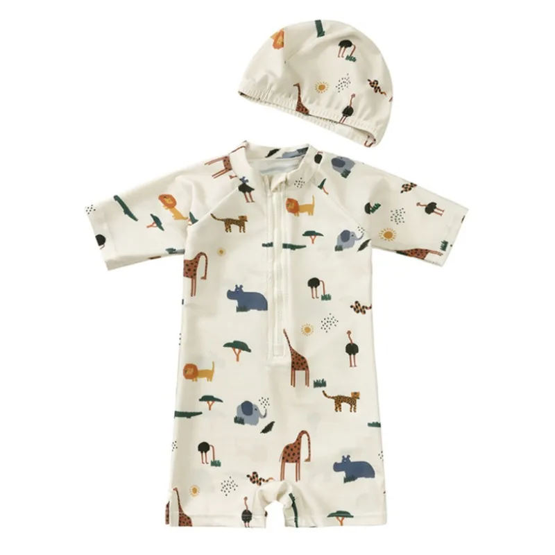 

УФ-купальник для маленьких мальчиков, цельный купальный комбинезон с оборками, купальный костюм SPF 50, детский купальник с длинными рукавами для девочек 1, 2, 3, 4, 5, 6 лет