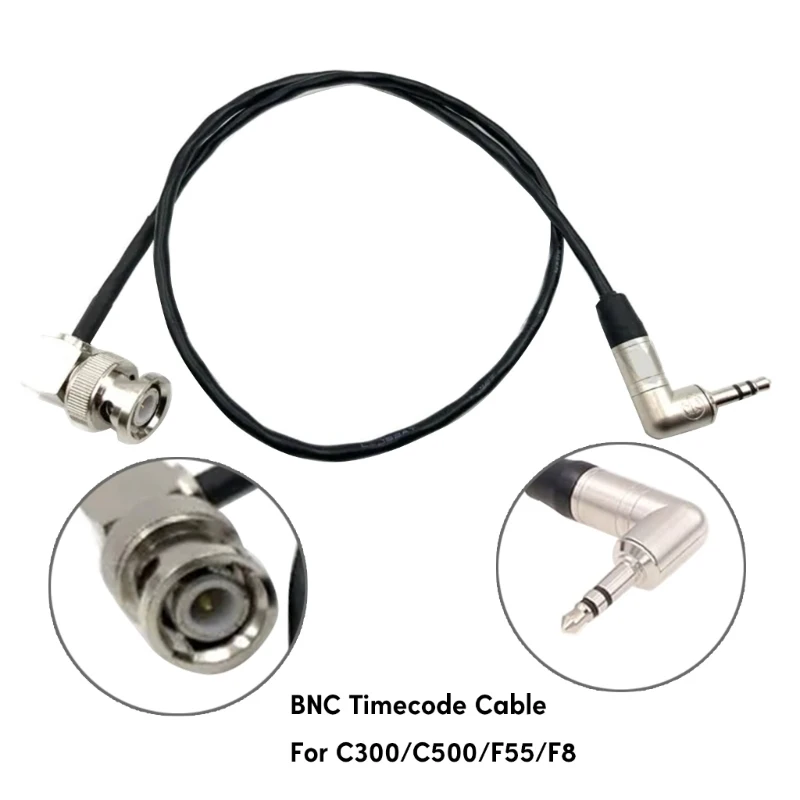 3.5mm TRS to BNC Timecodes Cable Perfectly Compatible for C300/500F55/ Amira/ZoomF8 Camera Timecodes Wire Replacement