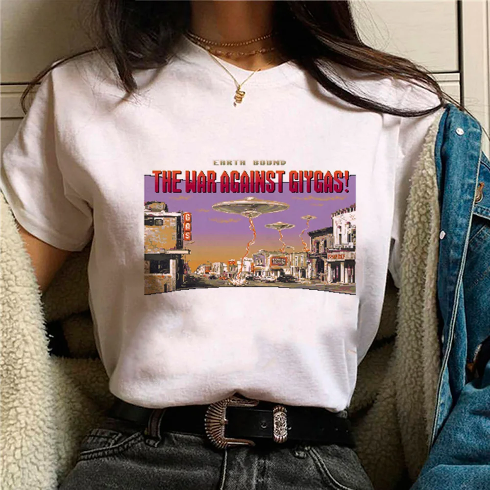 Camiseta Earthbound para mujer, top de cómic para niña, ropa de los años 2000