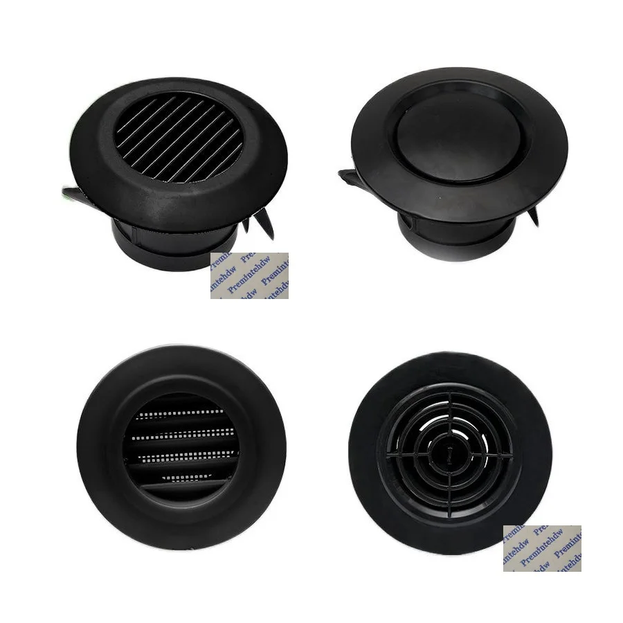 

1Piece 3" 4“ 5” 6“ 8” Black ABS Plastic Round Air Vent Grill Cover Diffuser Ventilation Ducting Hose Wall Ceiling Mounted