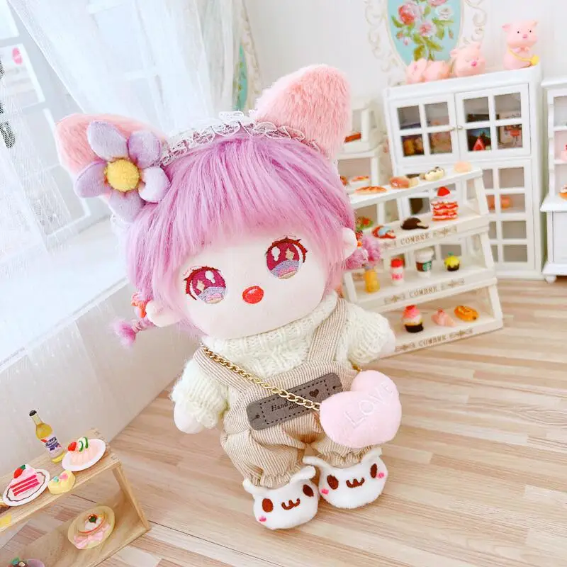 

Purple Flower Fox Ear Headband 20cm Set 20cm Doll Clothes Star Toy Doll wear Cross-Dressing