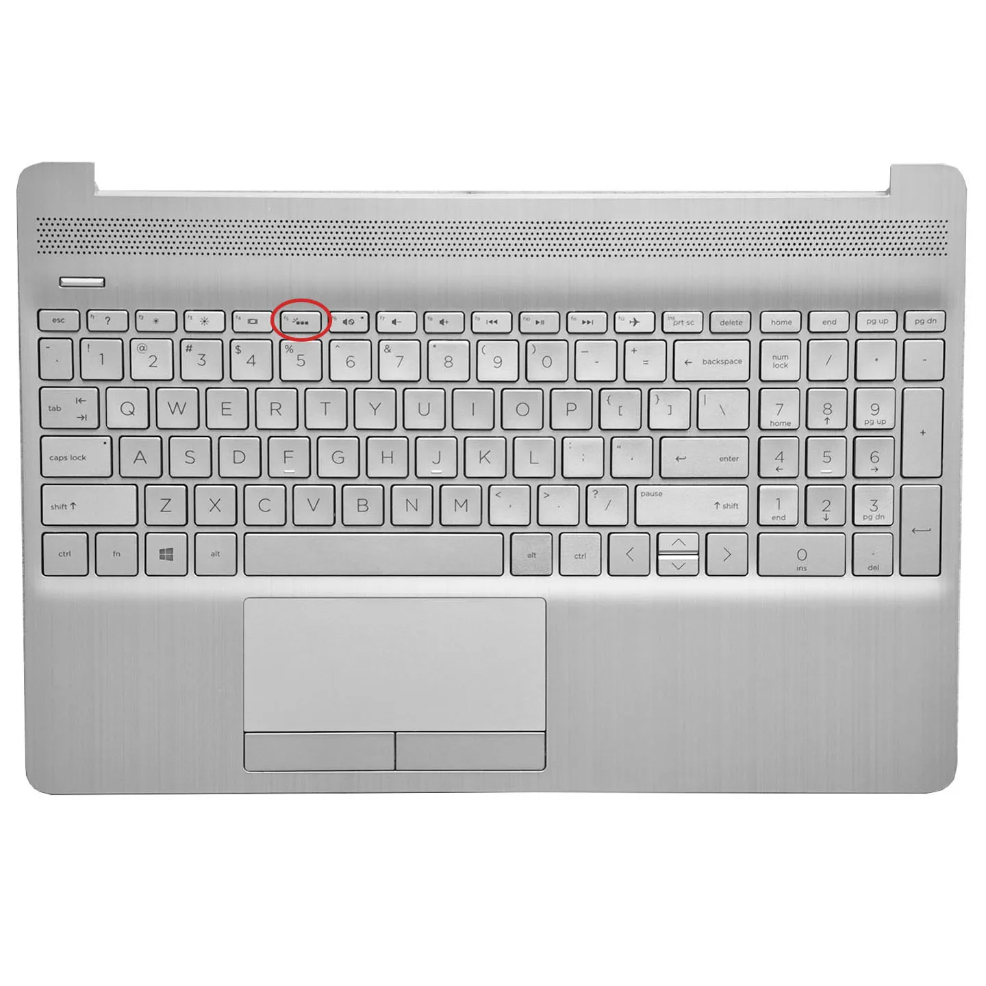 

New US Keyboard For 255 250 G8 G9 15S-DU 15S-DR GR 15Z-GW 15-DW TPN-C139 L52023-001 Palmrest Top Case with Keyboard Silvery