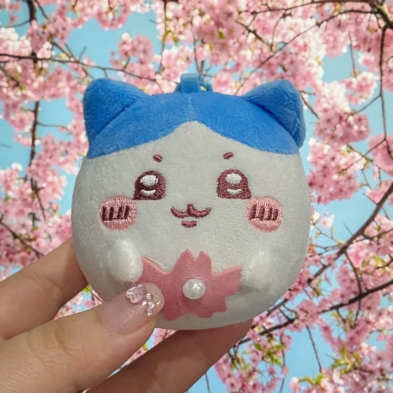 Sakura Series Plush Keychain Cute Round Usagi Hachiware Jiikawa Style Pendant Kawaii Anime Bag Charm for Fans - view 4
