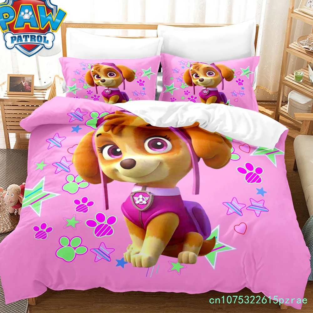 Paw Patrol Cute Puppy Duvet Cover Set, Cartoon Printed Quilt Cover With Pillowcase, Soft Bedding, Home Decor Gift For Kids