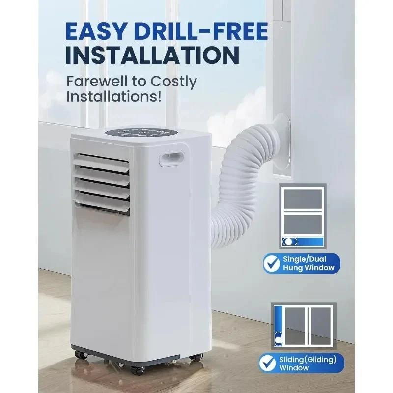 Portable Air Conditioners Room Up To 450 Sq. Ft. 3-in-1 Portable AC Unit with Digital Display Remote Control