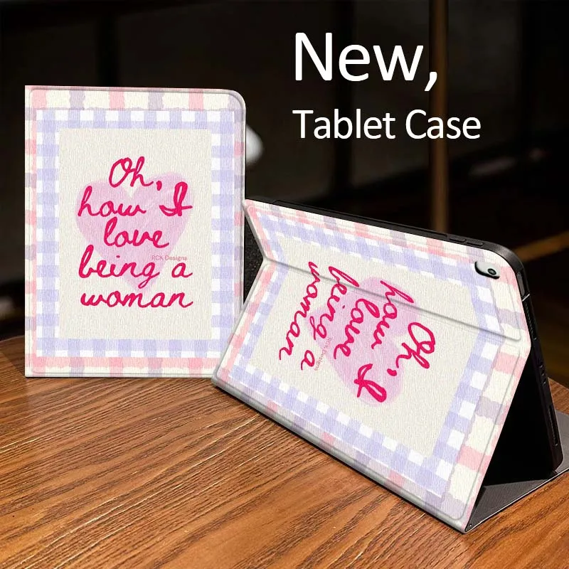 

Чехол для планшета с мультяшным сердцем и любовью для женщин, для iPad Pro mini Air 1 2 4 3 5 6 7 8gen 9gen 11 M2 M3 M4 6-го 7-го 10-го 11-го поколений 2025 года