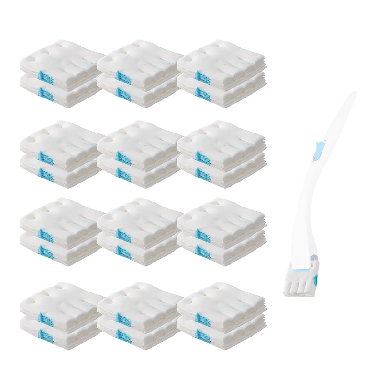 A77I 24 Pack Flushable Refills for Toilet Bowl Brush, Disposable Cleaner Refills Pads