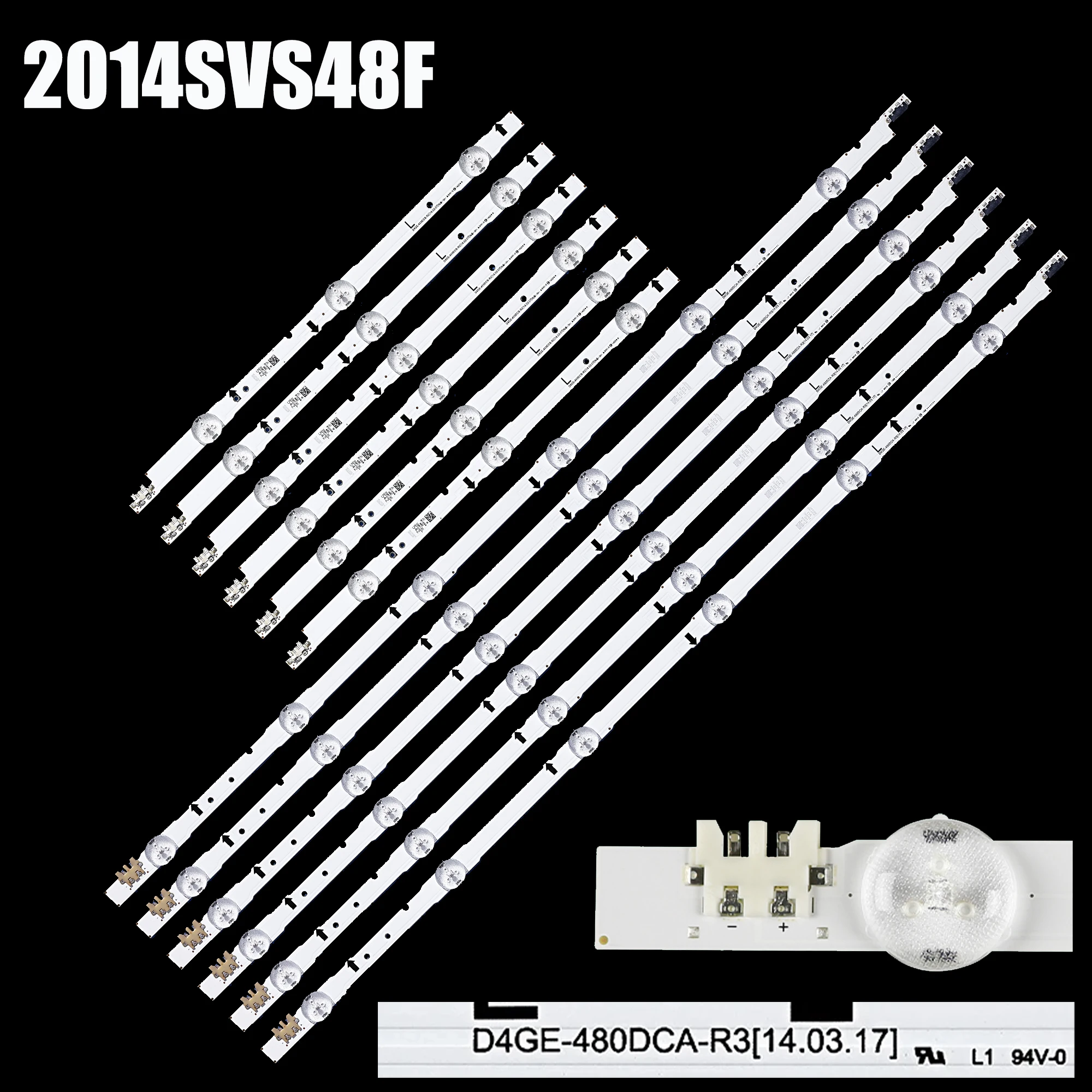 

12pcs/ set LED Backlight For LH48DBDPLGC 2014SVS48F UA48J5088AC UE48H6400 BN96-30453A D4GE-480DCA-R3 D4GE-480DCB-R3 UE48H6500