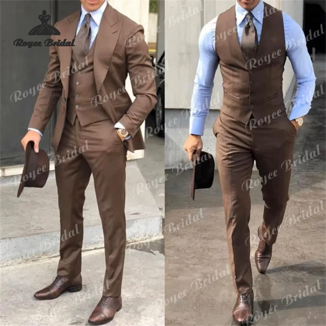 الكلاسيكية ثلاث قطع زر واحد الزفاف الرجال الدعاوى المجهزة سترة سترة السراويل حفلة موسيقية الدعاوى زي أوم خطاباتخطابهزوجات #1