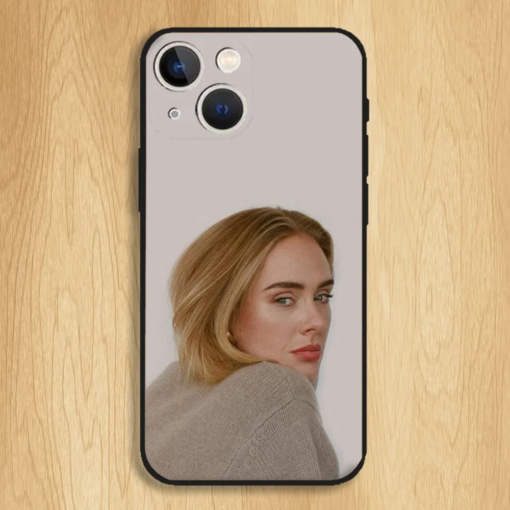 Adele Adkins Singer Phone Case For iPhone15,14,13,12,11,Pro,Max,Plus,Mini,X,XS,XR,8,7,6,S,Plus,SE Soft Black Case