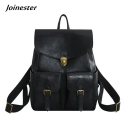 Full Grain Leather College Backpack Vintage Laptop Bag Casual Daypack for Women Large Capacity Hiking Traveling Rucksack