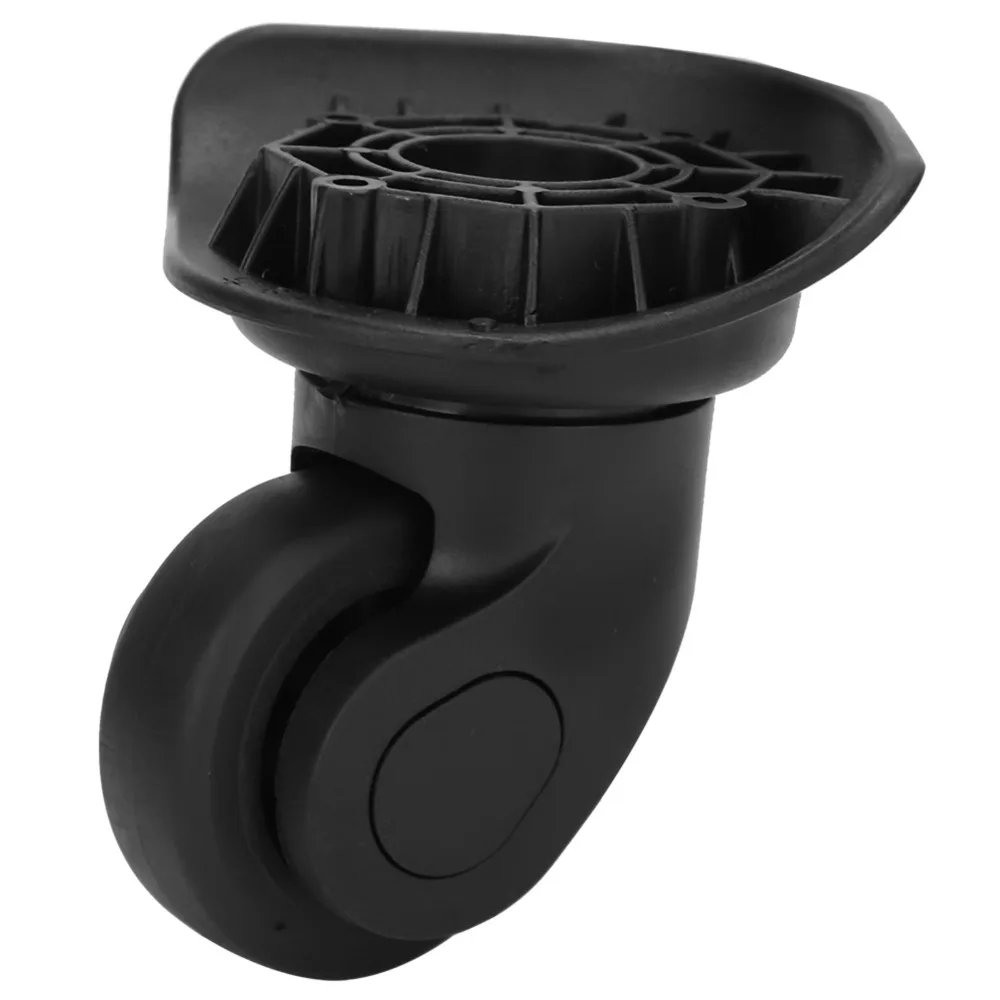 1Pair Durable PP PET Luggage Wheels Castors Black Universal Wheel Mute Single Row Wheel Travel Business