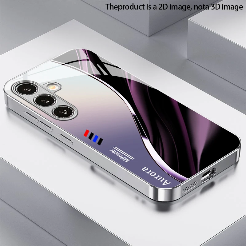Purple Illusion Flowing Pattern 2D Phone Case for Samsung S26 S25 S24 S23 S22 S21 S20 A56 A36 A16 - Glass Protective Cover