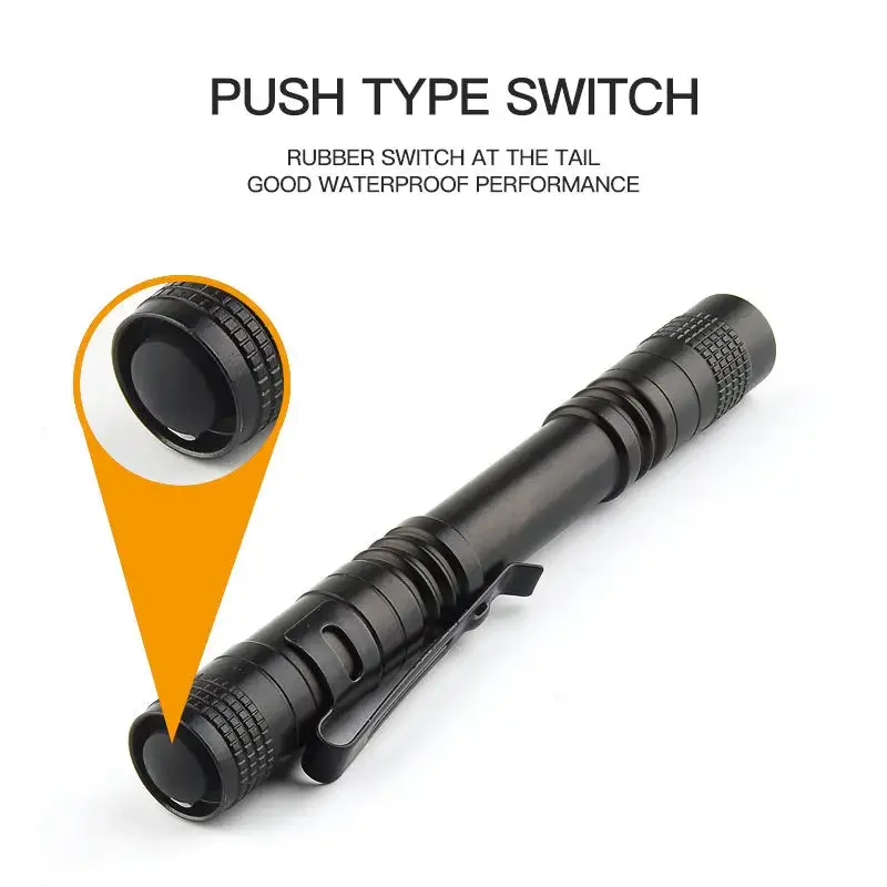 Mini Handy Pocket Lamp Portable Pen Light LED Flashlight With Clip Work Light lanterna Powerful Torches Lamp Medical Nursing