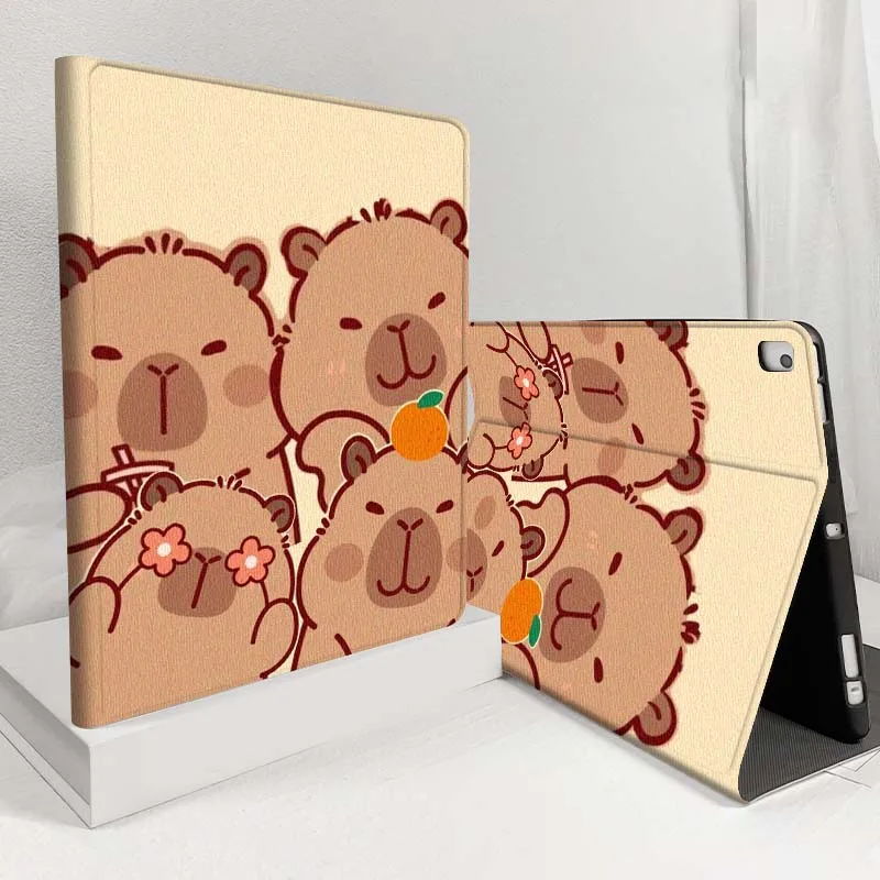 Cartoon Cute Capybara Soft For Samsung Galaxy Tab S11 S10 S9 S8 S7 S6 A11 A9 A8 A7 Lite FE Plus Inch Tablet Case