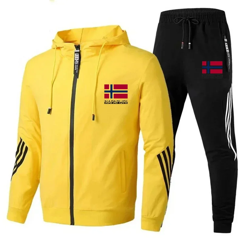 

Men's Printed Zipper Tracksuits, Sweatshirts and Pants, Sports Brand, Men's Sportswear, Triple, Luxury, Slanted Hoodies