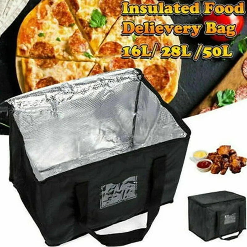 16L/28L/50L/70L Insulated Car Portable Lunch Cooler Folding Insulated Picnic Ice Bag Zipper Picnic Camping Tin Foil Food Bag