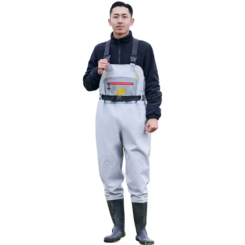 

2025 New Fishing Wader Pants Overalls With Boots For Men Women Chest-Lenght Hunting Rice Transplanting Waterproof Trousers Suit