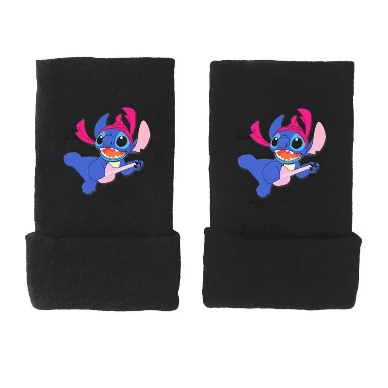 1 Paar süße Stich kurze Halb finger Handschuhe Unisex gestrickt elastisch warm Handgelenk Handschuh Anime Winter Soft Guantes Radsport zubehör