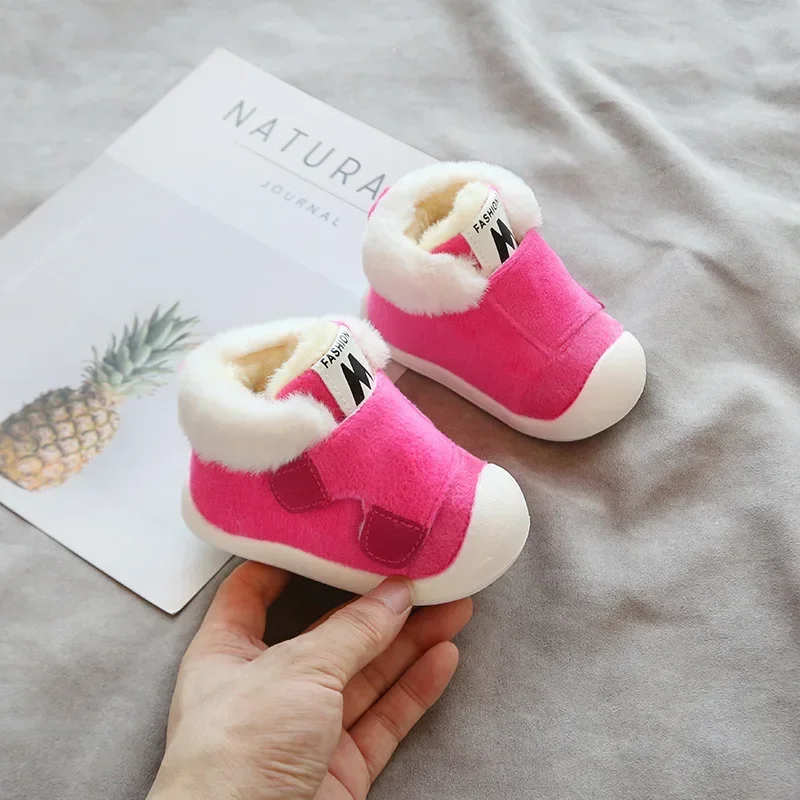 Autumn Winter Baby Girls Boys Snow Boots Newborn Infant Toddler Shoes Children Plush Outdoor Boots Non-slip Kids Shoes