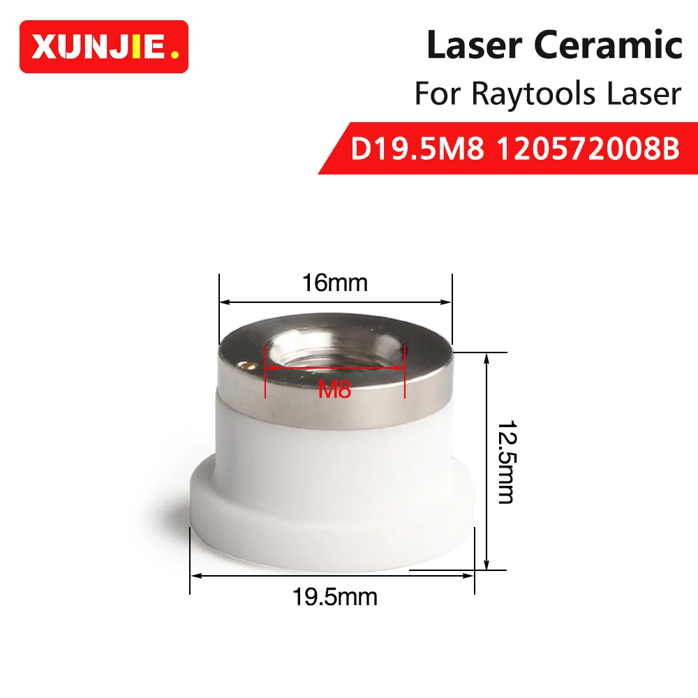 XUNJIE Raytools 3D Laser keramik D19.5 M8 120572008B pemegang nozel untuk Raytools serat Laser kepala BT210S BM240S 109 BM111