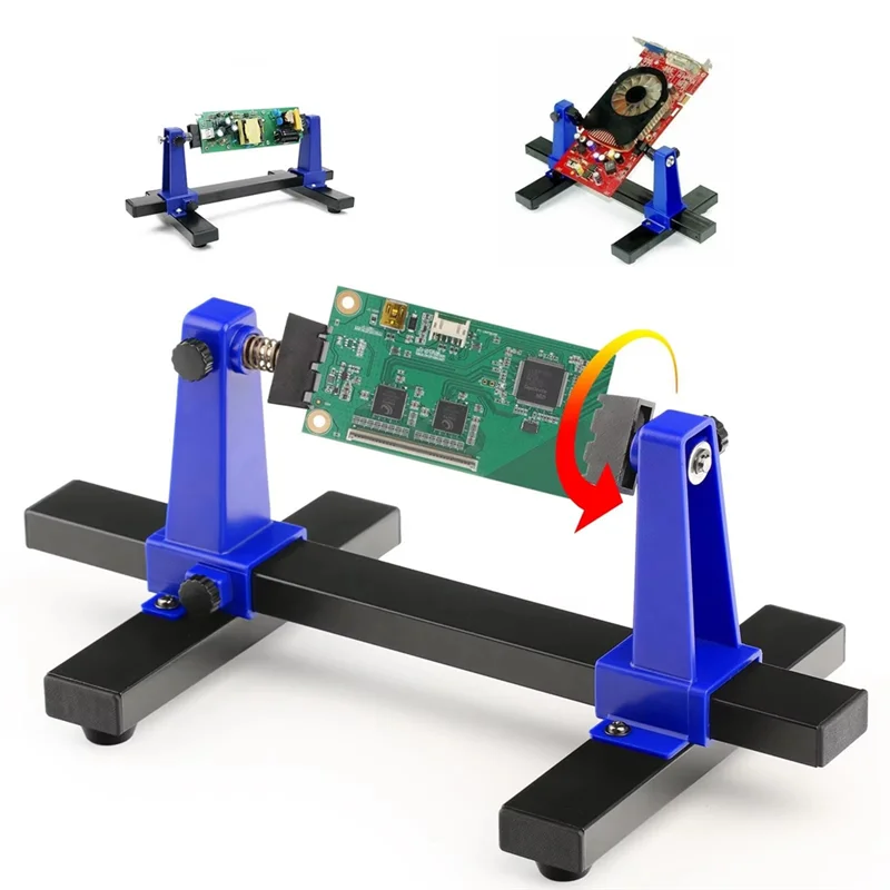 

A25F-Adjustable PCB Board Holder 360° Rotation Tool Printed Circuit Board Soldering Stand Clamp Electronic Maintenance Fixture