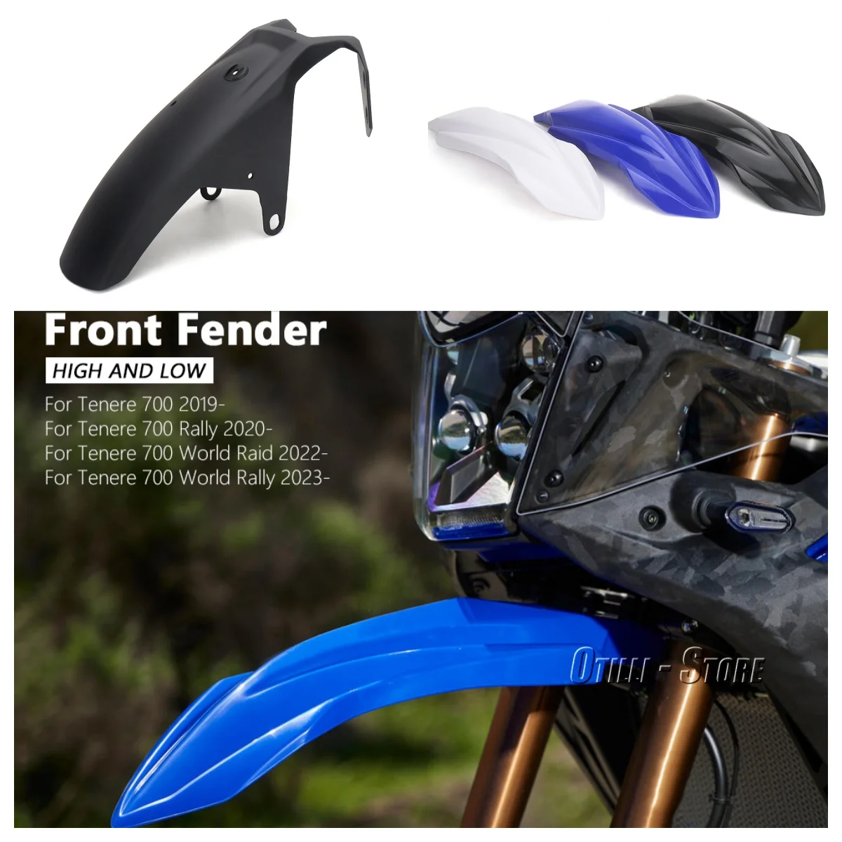 

Motorcycle Front Fender Cover Mudguard Tire Hugger Protector For Yamaha Tenere 700 Tenere700 World Raid TENERE 700 World Rally
