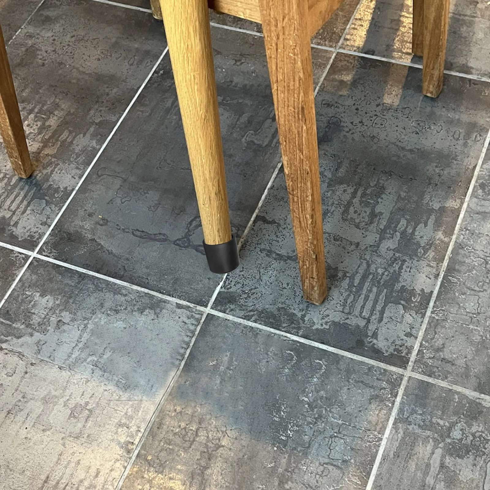 

20 Pcs Rubber Chair Leg Caps Non Floor Protectors Hardwood Black 22mm Metal Table Feet Covers PVC Silent Easy