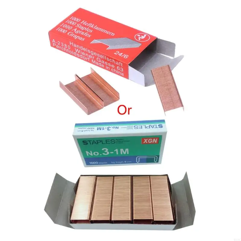 W89C 1000pcs/Box 12mm 12# 24/6 للمعادن الإبداعية لمدرسة Office School S