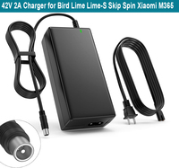 42V 2A Power Charger Adapter Cable for Xiaomi M365,Bird, Spin, Skip, Segway Ninebot ES1 ES2 ES4,Lime and Lime-S Electric Scooter