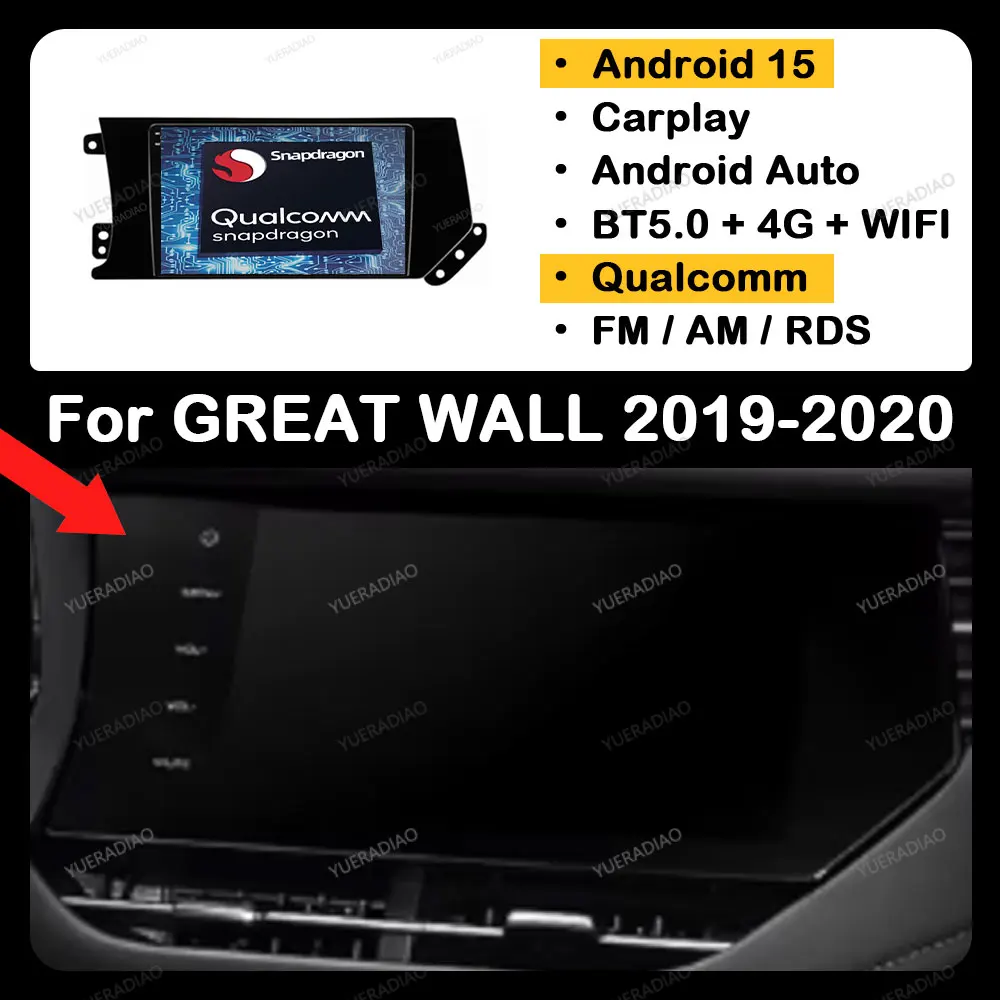 

Android 15 Car Radio For GREAT WALL Hover Haval F7 F7X 2019 - 2020 GPS NAVI 4G LTE 5G WIFI Qualcomm 2DIN Multimedia Video Player