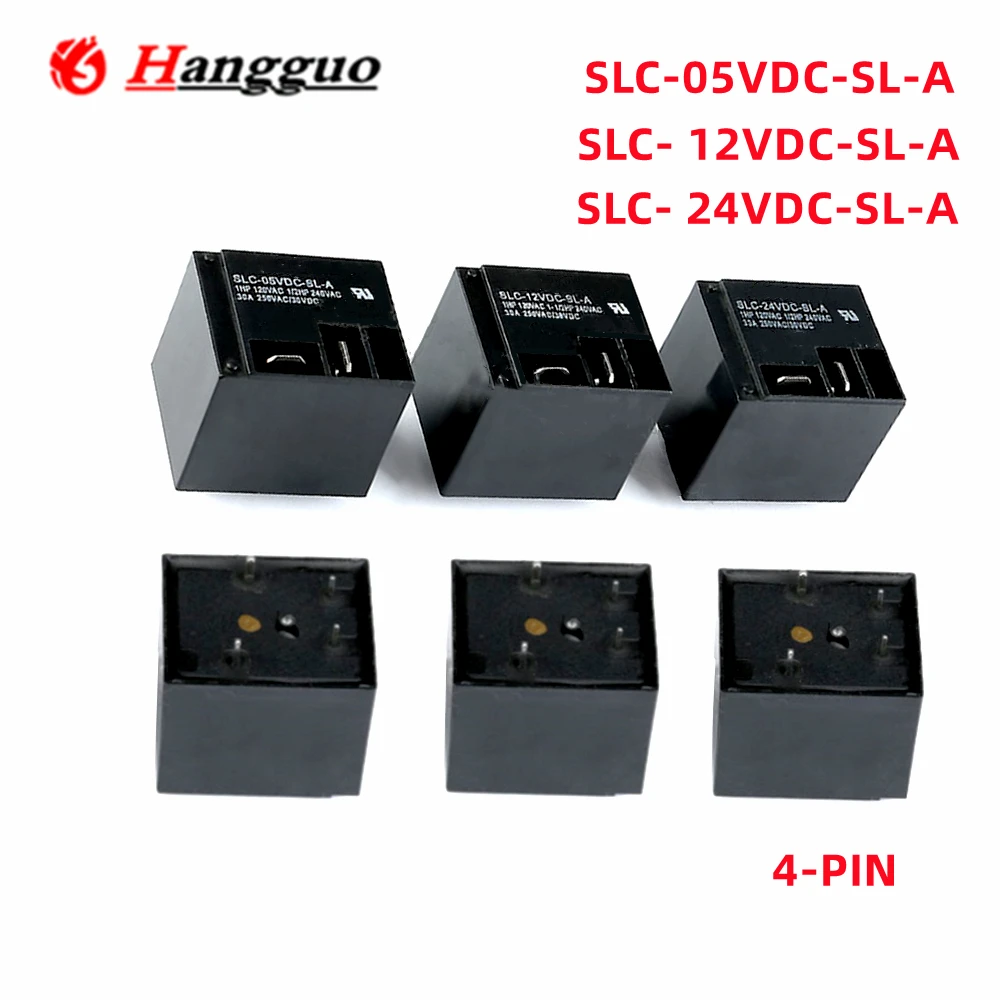 5PCS/Lot Original SLC-05V 12V 24VC-SL-A  4PIN SLC-05VDC SLC-12VDC SLC-24VDC 4-pin 30A T91 Power Relay