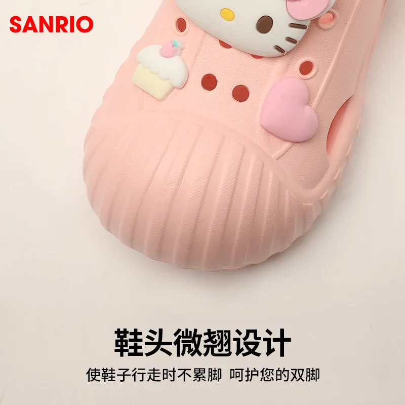 Sanrio Children Slippers Hello Kitty Cute Cartoon Kurumi Kawaii Summer Beach Play Lightweight Non-Slip Shoes Toys Girls Gifts