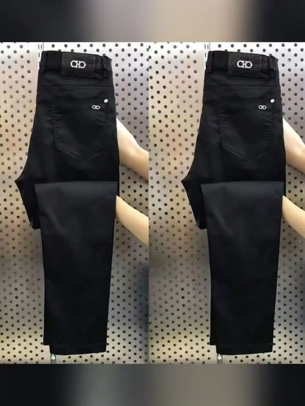 

Модные повседневные удобные мужские брюки slim fit, осенняя новинка, из дышащей смесовой ткани (полиэстер/хлопок), приятные к коже