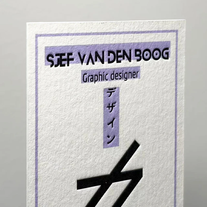 200枚 カスタム名刺 コットン紙 レタープレス紙 エンボス加工 デボス加工 サンキューカード グリーティング クリスマス招待状