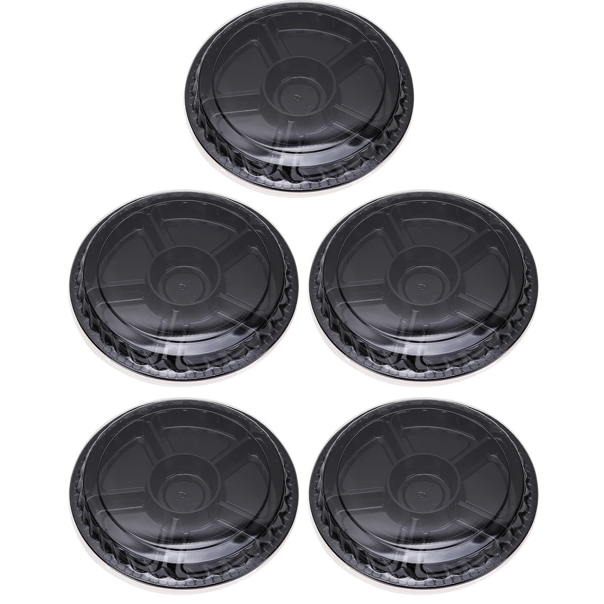 

5 Pcs Fruit Separator Boxes Plastic Containers for Storage Six-grid Leak-resistant Food Leftovers Transparent
