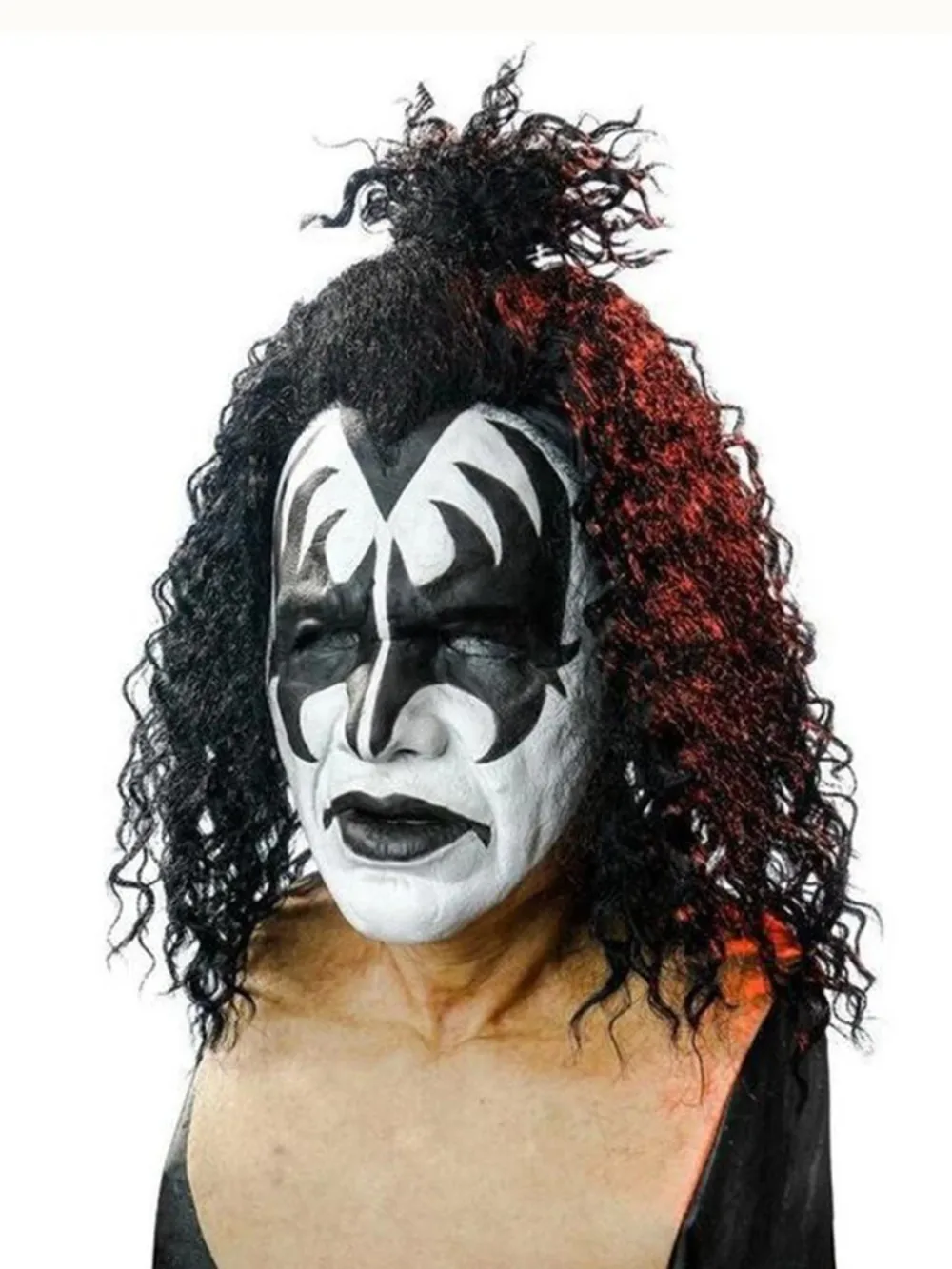 

Halloween Gene Simmons Kiss Band Bassist Lead Singer Role Mask Full Face Terror Cosplay Carnival Electric Music Festival Decor