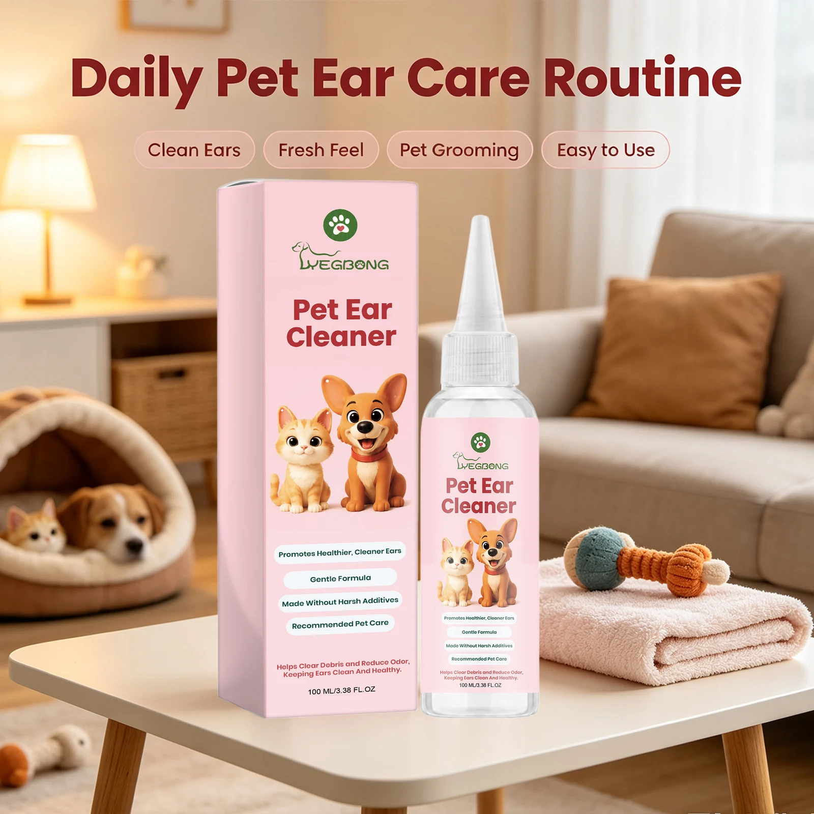 Pembersih Telinga Hewan Peliha - Pet Ear Cleaner ulasan dan harga
