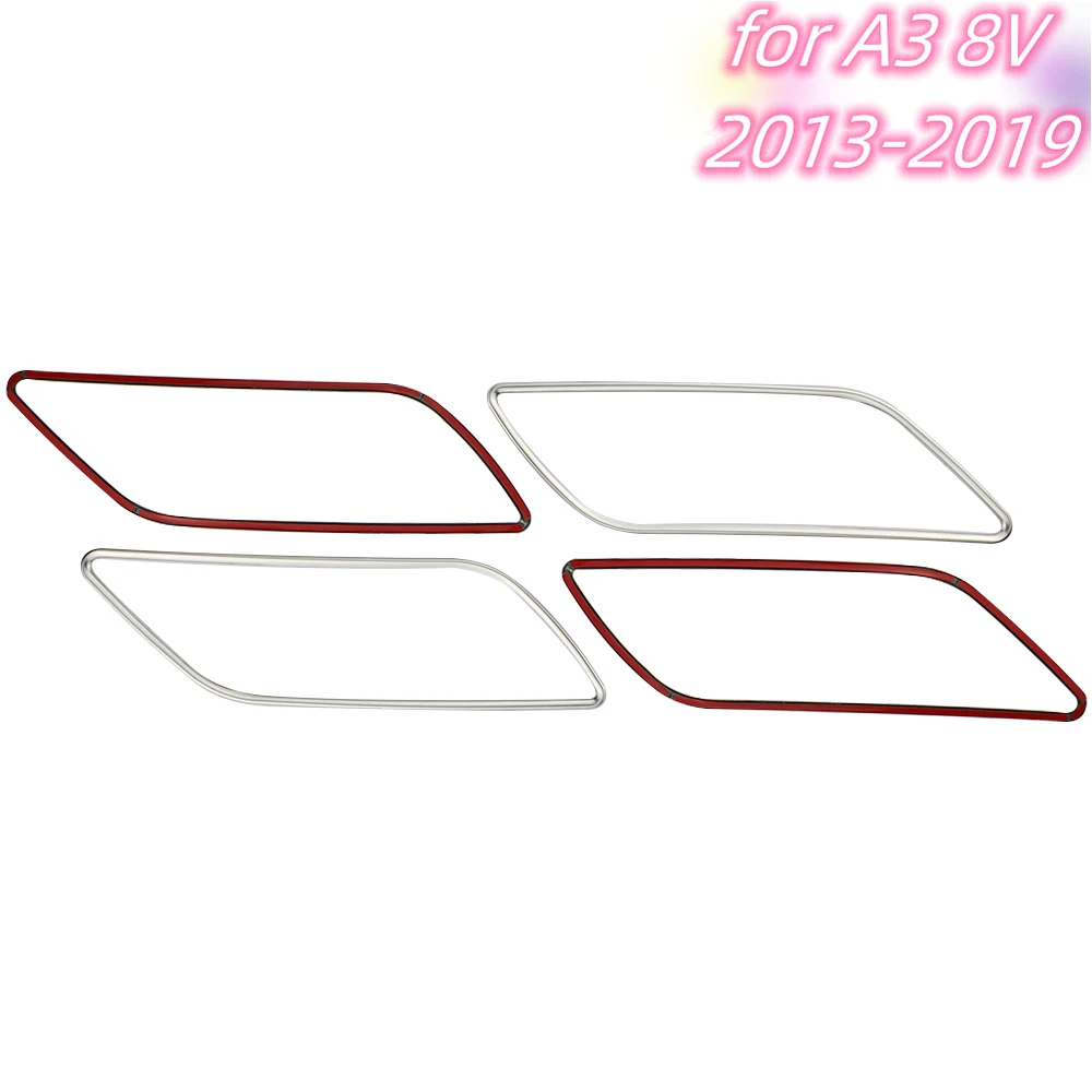 4Pcs/set Stainless Steel Car Door Handle Decoration Trim Ring Sticker Case for Audi A3 8V 2013-2019 Stickers Accessories