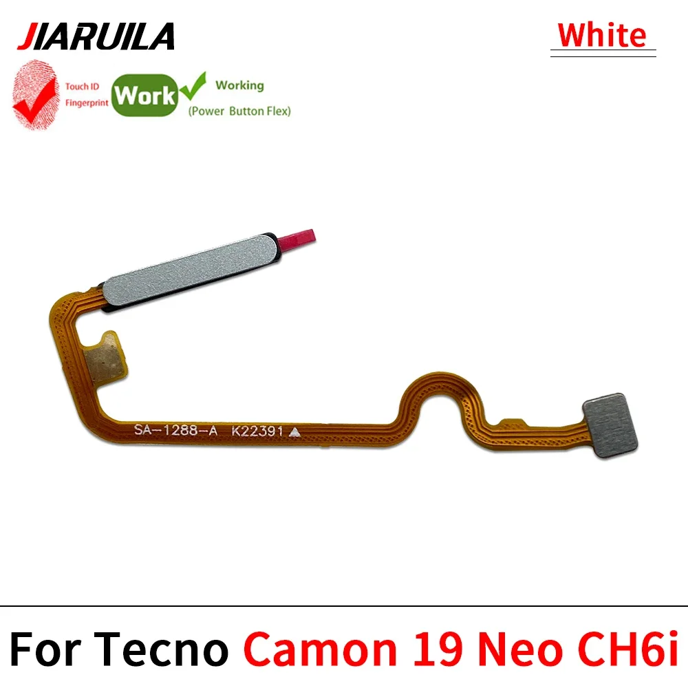 Home Side Power Button Touch ID fingerprint Finger Sensor Scanner Flex Cable For Tecno Camon 19 Neo CH6i