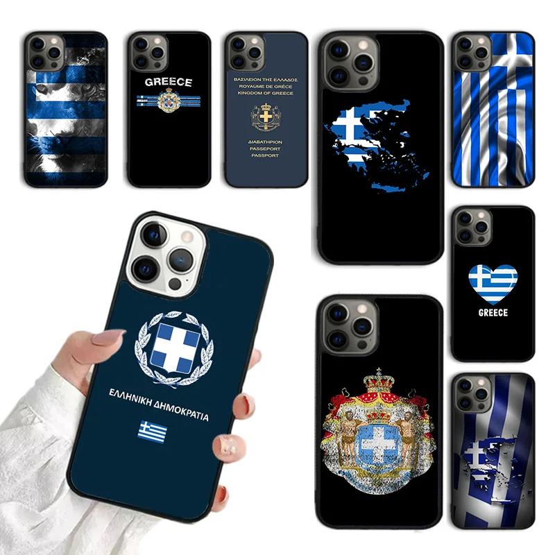 Greece Greek Flag Phone Case For iPhone 15 16 SE2020 11 12 13 14 Pro Max Mini Cover For iPhone Max 6 7 8 Plus coque Fundas