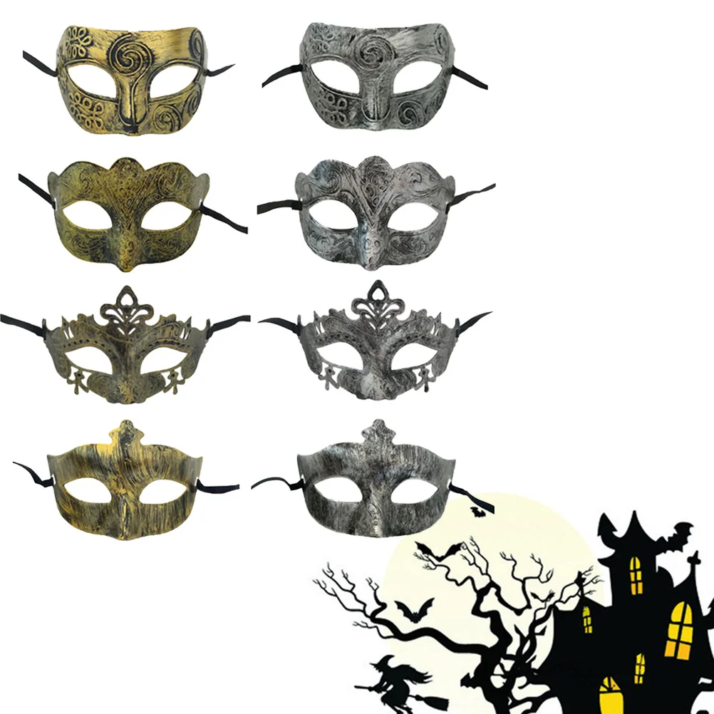 

Costume Accessories Retro Mask Vintage Decor Face Cover Halloween Role Play Half Miss
