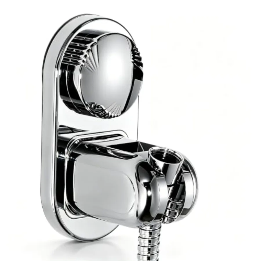 Suction Cup Handheld Shower Head Holder - 90 Degree 5 Angles Adjustable - Wide Input - Fits Heavy Shower Sprayer -Wall Mount Sh