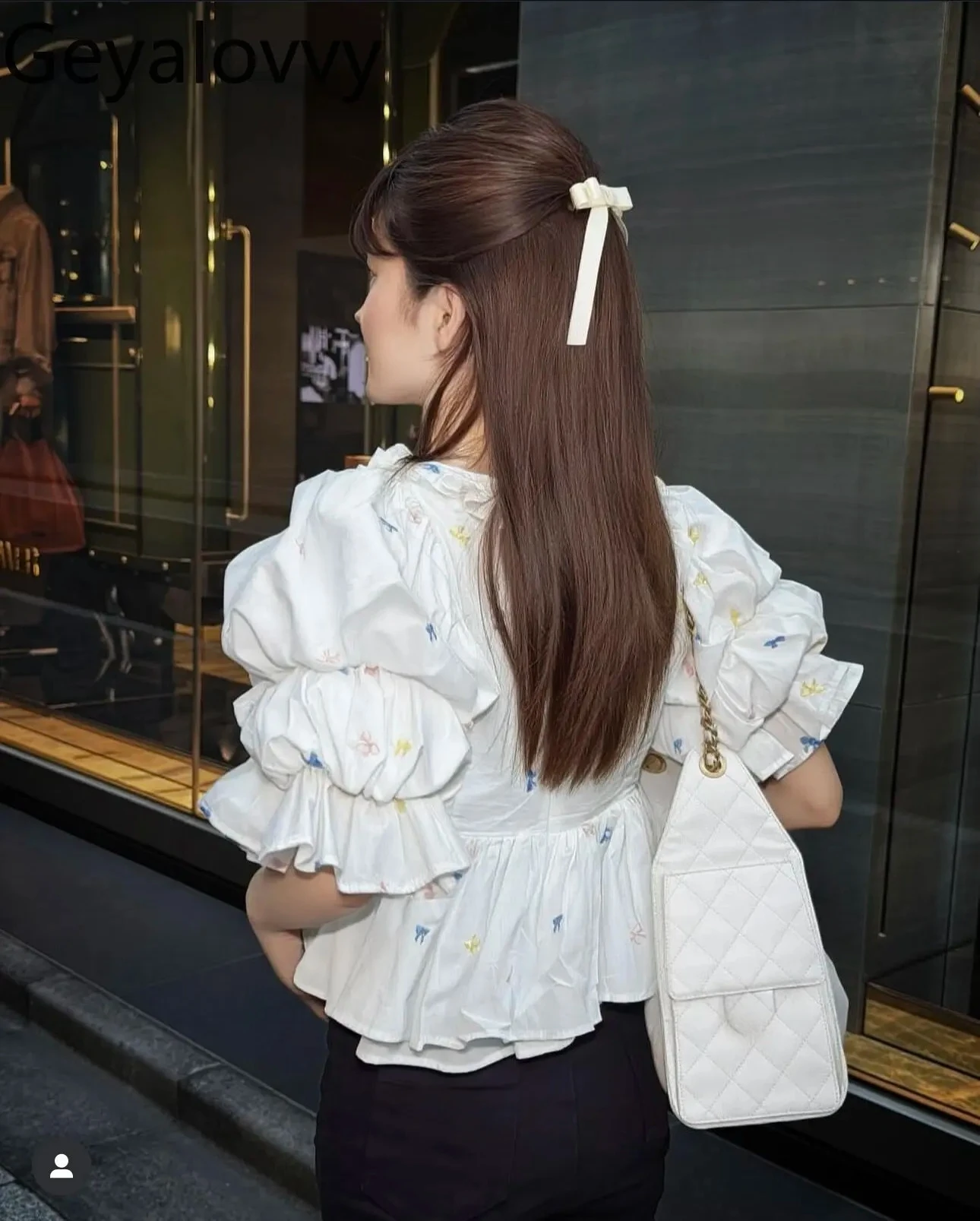 

Повседневные блузки в японском стиле для женщин: милые топы с квадратным вырезом, короткими рукавами, рюшами и пышными рукавами, модные летние женские блузы