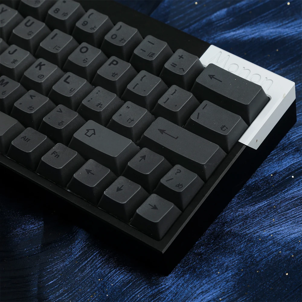 Imagem -04 - Minimalista Preto Japonês Cereja Perfil Keycap Pbt Sublimação Térmica para Teclado Mecânico Key Caps Rk98 N75 Vgn 87 104 980