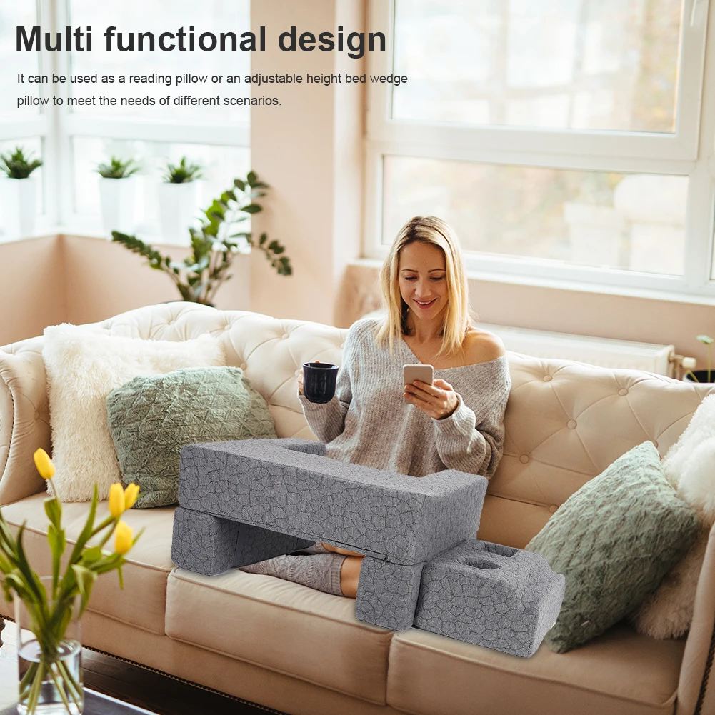

Extra Large Laptop Lap Desk Pillow with Cup Holder Adjustable Adult Reading Pillow Bed Desk for Reading Gaming Working and More