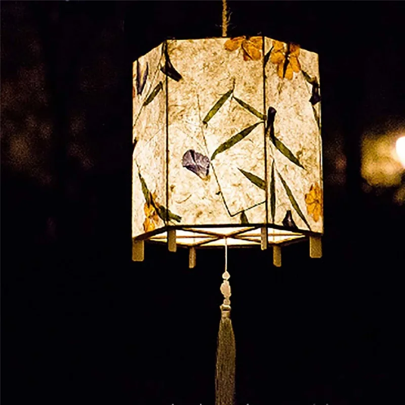 DIY Chinese Lantern Palace Vintage Style Portable Blossom Flower Light Lamp Party Glowing Lanterns For Mid-Autumn Festival Gift