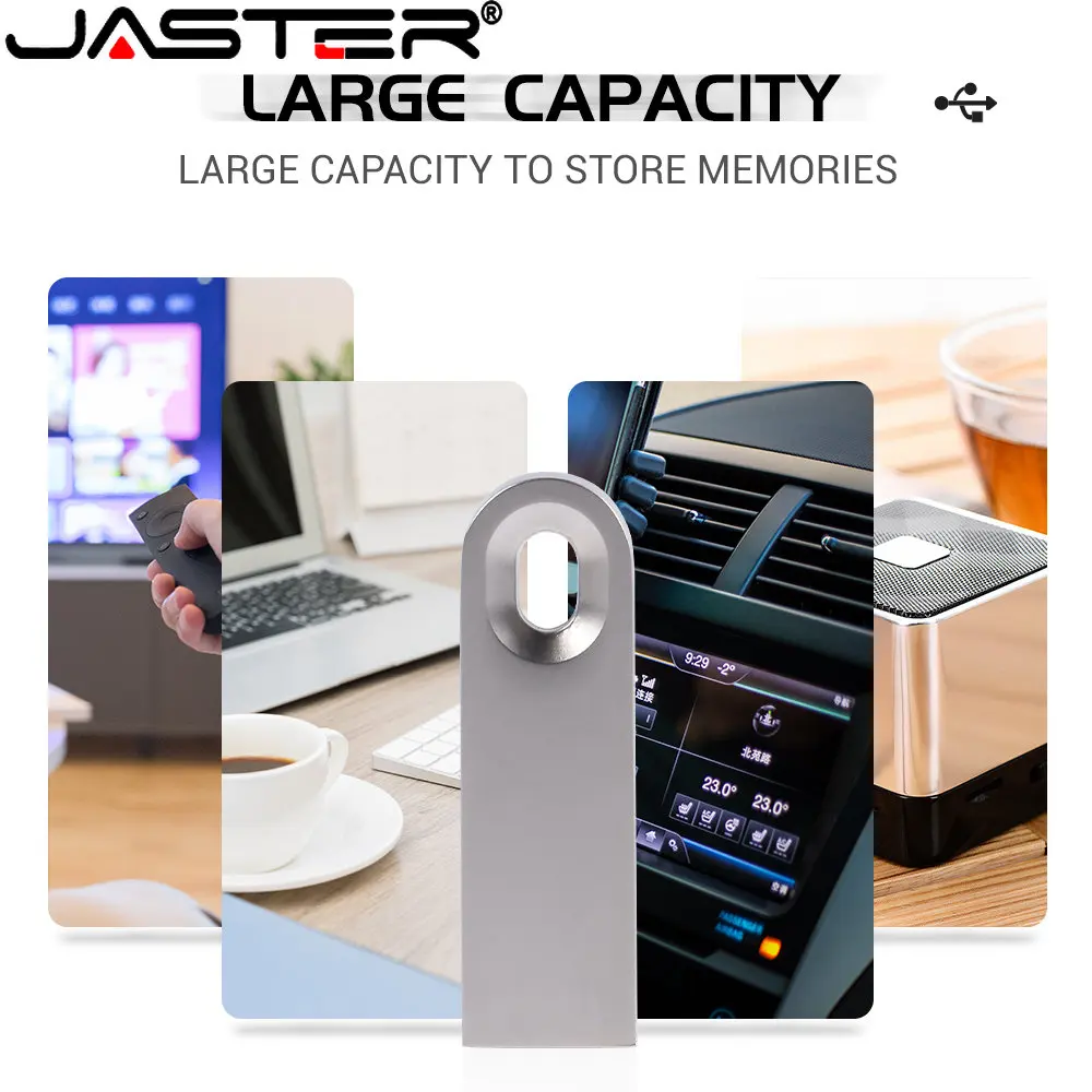 USB โลหะของ Jaster 2.0แฟลชไดร์ฟ4GB 8GB U Disk 16GB หน่วยความจำ64GB โปรโมชั่นใหม่ส่วนบุคคล32GB ฟรีโลโก้งานแต่งงานที่กำหนดเอง