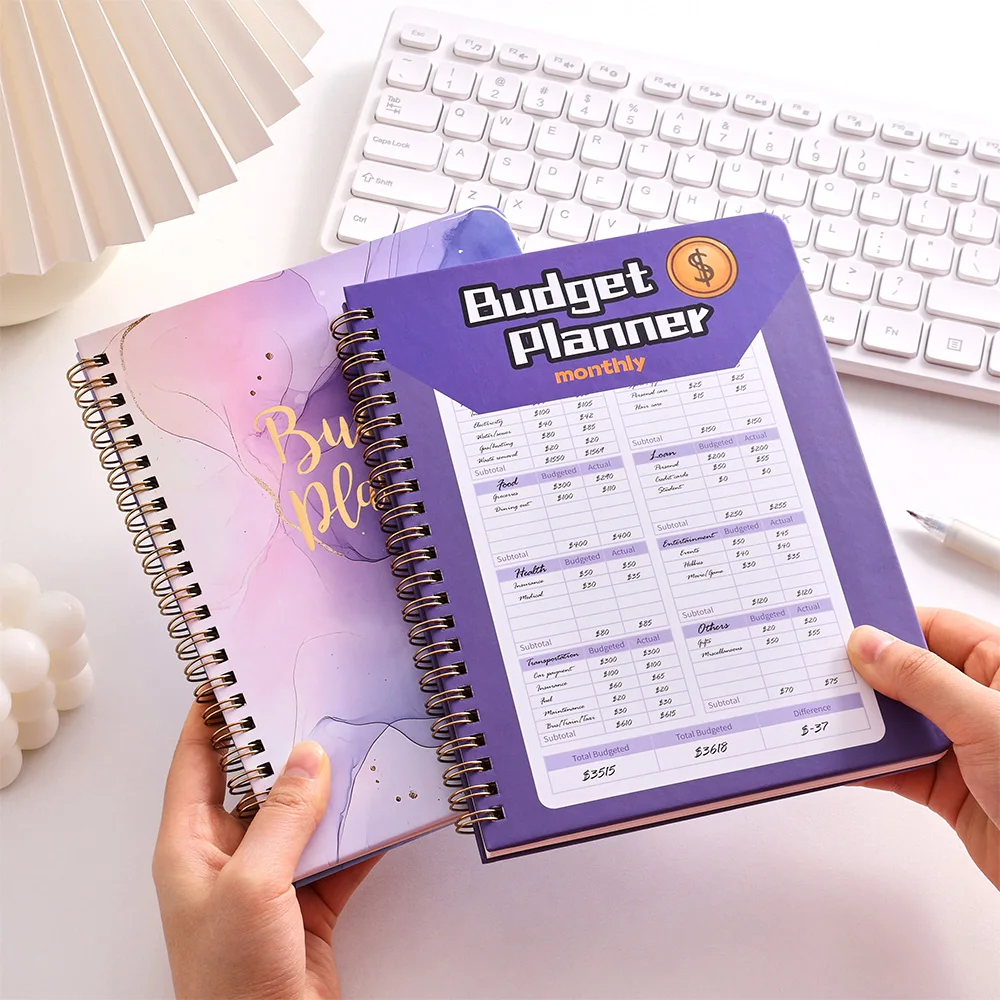 53 sheets Purple Budget Planner With Monthly Bill Organizer Hardcover Budget Book For Savings Debt Expense Tracking  Notebook