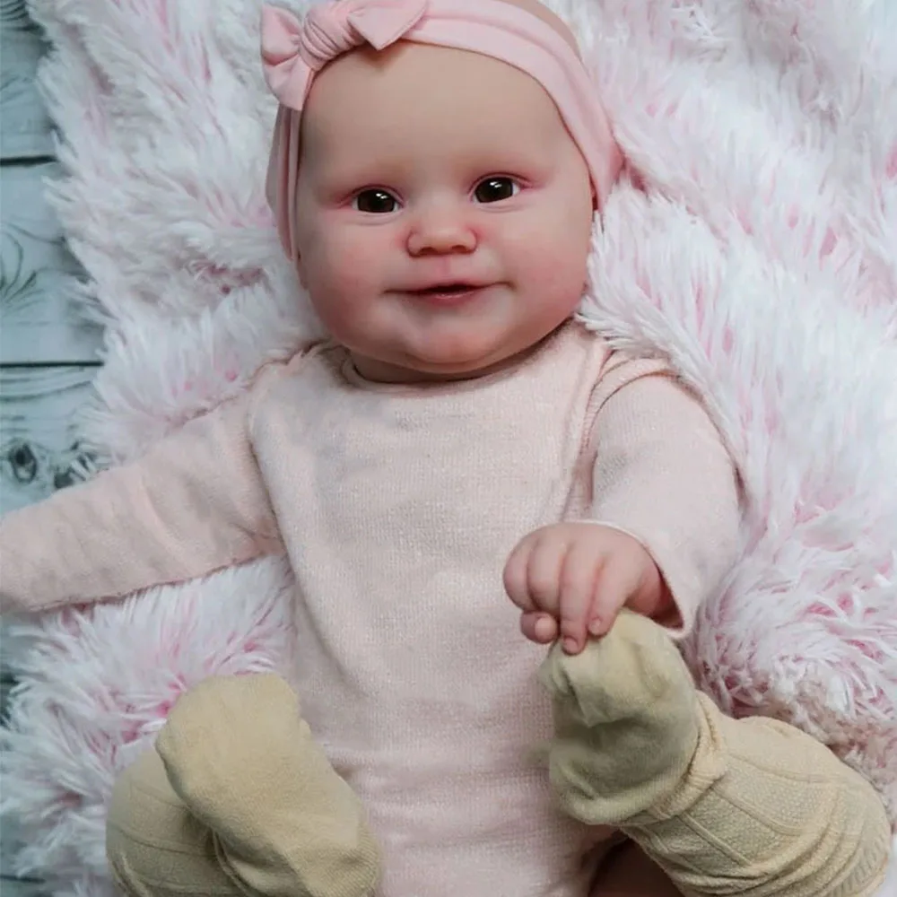 

20inch Full Body Silicone Vinyl Baby Doll Maddie Reborn Girl Doll Alive Real Bebe Bonecas 3D Skin Tone Play House Toy Dolls